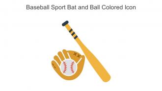 Baseball Sport Bat And Ball Colored Icon In Powerpoint Pptx Png And Editable Eps Format