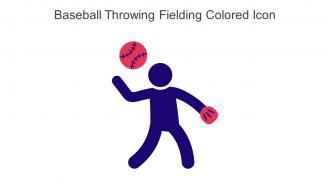Baseball Throwing Fielding Colored Icon In Powerpoint Pptx Png And Editable Eps Format