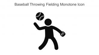 Baseball Throwing Fielding Monotone Icon In Powerpoint Pptx Png And Editable Eps Format