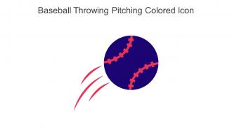 Baseball Throwing Pitching Colored Icon In Powerpoint Pptx Png And Editable Eps Format