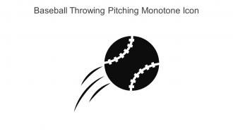 Baseball Throwing Pitching Monotone Icon In Powerpoint Pptx Png And Editable Eps Format