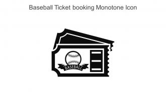 Baseball Ticket Booking Monotone Icon In Powerpoint Pptx Png And Editable Eps Format