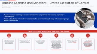 Baseline Scenario And Sanctions Limited Of Conflict Ukraine Vs Russia Analyzing Conflict