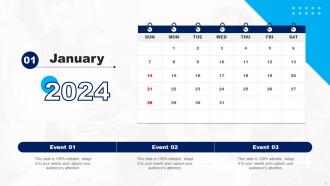 Basic Calendar For Effortless Event Management Ppt Template