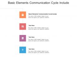 Basic elements communication cycle include ppt powerpoint presentation summary slide portrait cpb
