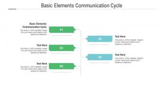 Basic elements communication cycle ppt powerpoint presentation layouts good cpb