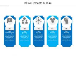 Basic elements culture ppt powerpoint presentation ideas graphics design cpb