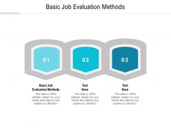 Basic job evaluation methods ppt powerpoint presentation visual aids inspiration cpb