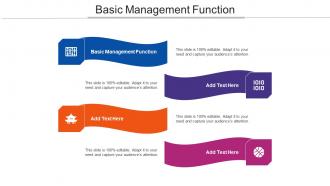 Basic Management Function Ppt Powerpoint Presentation Inspiration Graphics Template Cpb