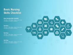 Basic nursing skills checklist ppt powerpoint presentation outline clipart
