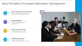 Basic principles of company reputation management