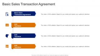 Basic Sales Transaction Agreement In Powerpoint And Google Slides Cpb