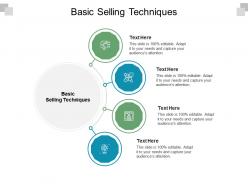 Basic selling techniques ppt powerpoint presentation ideas portfolio cpb