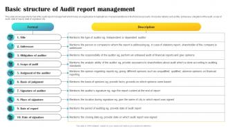 Basic Structure Of Audit Report Management