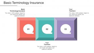 Basic Terminology Insurance Ppt Powerpoint Presentation Icon Show Cpb