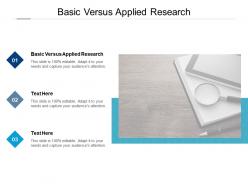 Basic versus applied research ppt powerpoint presentation model images cpb