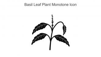 Basil Leaf Plant Monotone Icon In Powerpoint Pptx Png And Editable Eps Format