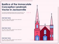 Basilica of the immaculate conception landmark vector in jacksonville ppt template