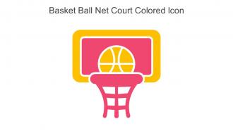 Basket Ball Net Court Colored Icon In Powerpoint Pptx Png And Editable Eps Format