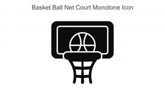 Basket Ball Net Court Monotone Icon In Powerpoint Pptx Png And Editable Eps Format