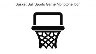 Basket Ball Sports Game Monotone Icon In Powerpoint Pptx Png And Editable Eps Format