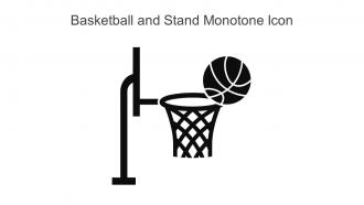 Basketball And Stand Monotone Icon In Powerpoint Pptx Png And Editable Eps Format