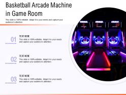 Basketball arcade machine in game room