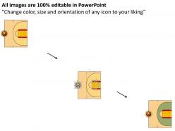 Basketball court powerpoint template slide