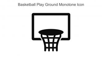 Basketball Play Ground Monotone Icon In Powerpoint Pptx Png And Editable Eps Format