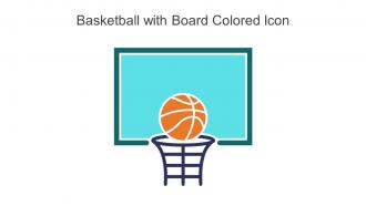 Basketball With Board Colored Icon In Powerpoint Pptx Png And Editable Eps Format