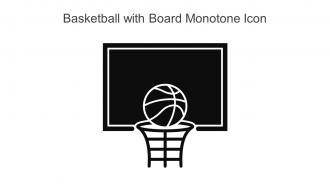 Basketball With Board Monotone Icon In Powerpoint Pptx Png And Editable Eps Format