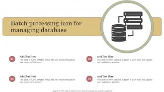 Batch Processing Icon For Managing Database