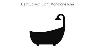 Bathtub With Light Monotone Icon In Powerpoint Pptx Png And Editable Eps Format