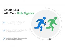 Baton pass with two stick figures