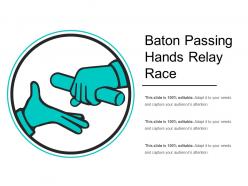 Baton passing hands relay race