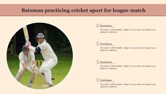 Batsman Practicing Cricket Sport For League Match