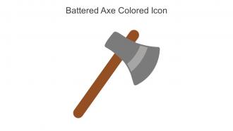 Battered Axe Colored Icon In Powerpoint Pptx Png And Editable Eps Format
