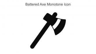 Battered Axe Monotone Icon In Powerpoint Pptx Png And Editable Eps Format