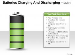 Batteries charging style 4 powerpoint presentation slides