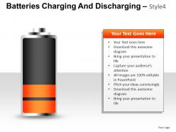 Batteries charging style 4 powerpoint presentation slides
