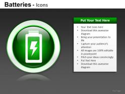Batteries icons powerpoint presentation slides db