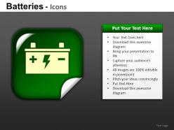 Batteries icons powerpoint presentation slides db