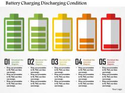 Battery charging discharging condition flat powerpoint design