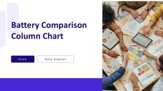 Battery Comparison Column Chart PPT Template AT