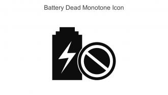 Battery Dead Monotone Icon In Powerpoint Pptx Png And Editable Eps Format