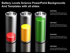 Battery levels science powerpoint backgrounds and templates with all slides
