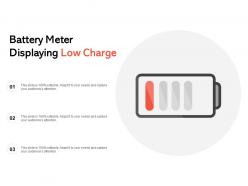 Battery meter displaying low charge