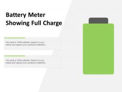 Battery meter showing full charge
