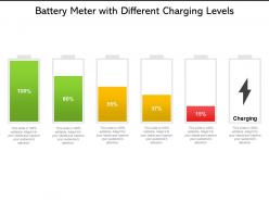 Battery meter with different charging levels