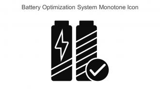 Battery Optimization System Monotone Icon In Powerpoint Pptx Png And Editable Eps Format